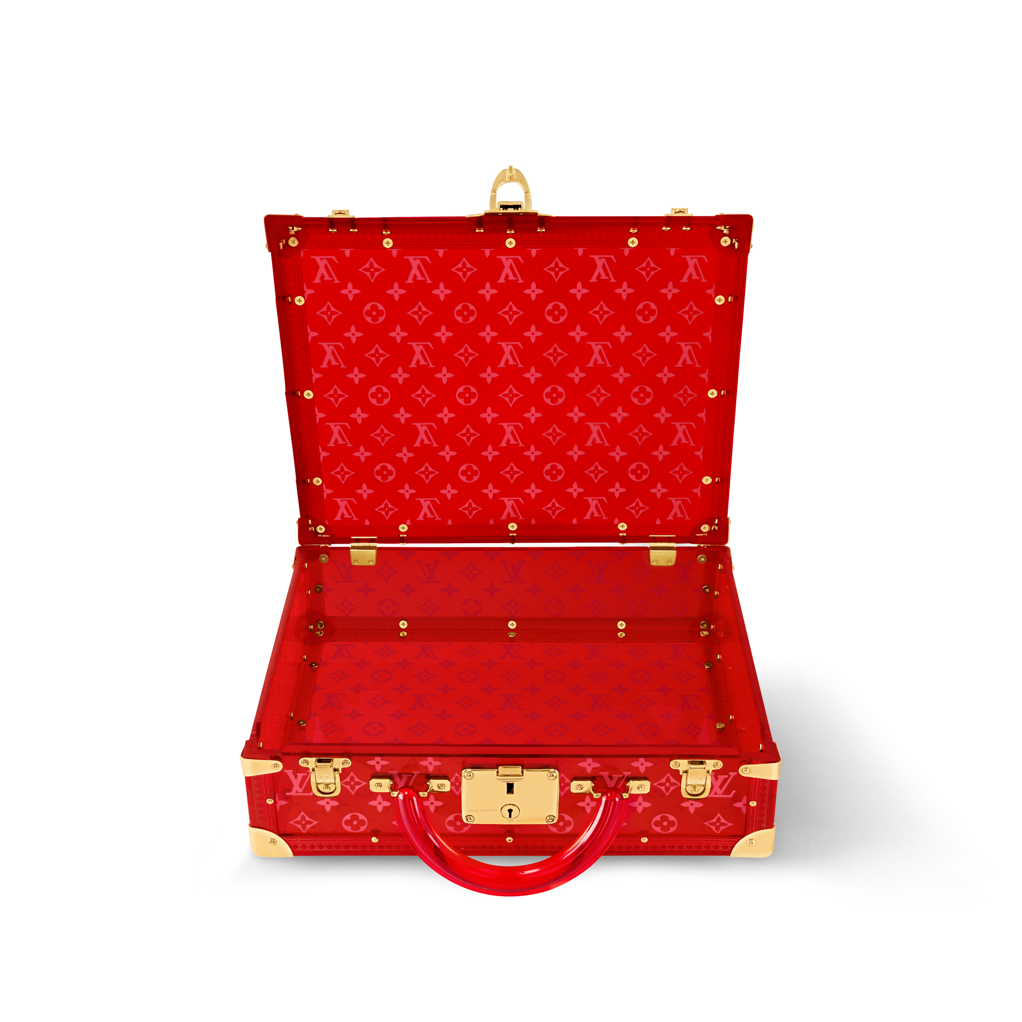 Louis Vuitton レッド ケース Cotteville Lunettes Seethrough Red High End Leathers - Trunks and